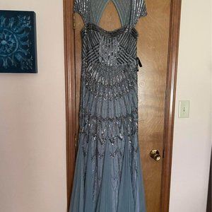 Adrianna Papell Long Beaded Dress Size 12